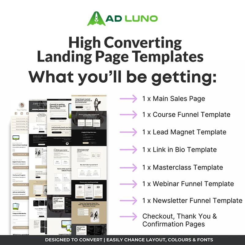 35+ High Converting Landing Page Templates