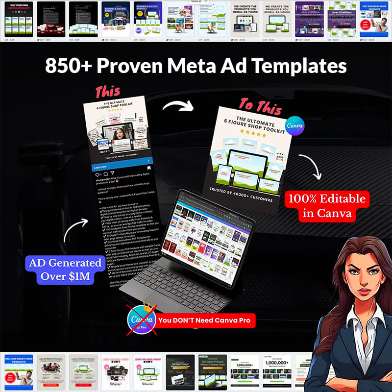 850+ Proven Meta Ad Templates
